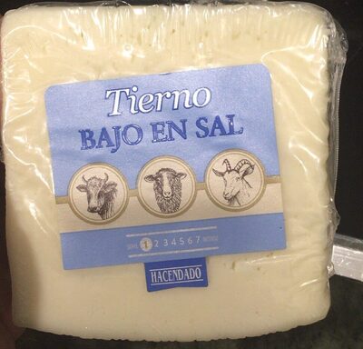 Queso tierno bajo en sal front packaging