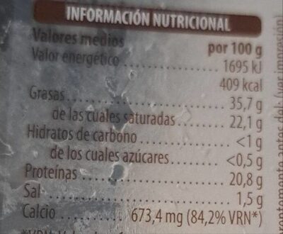queso nutrition facts table