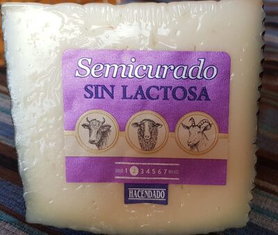Queso semicurado sin lactosa