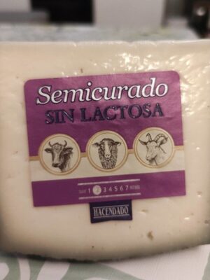 Queso semicurado sin lactosa