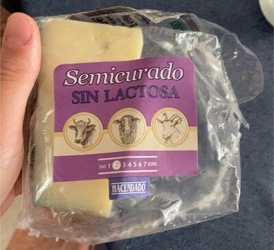 Semicurado sin lactosa front packaging