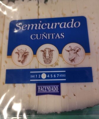 Queso semicurado cuñitas