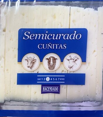 Queso semicurado cuñas