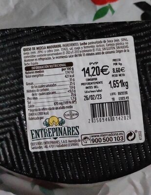 Queso de mezcla madurado