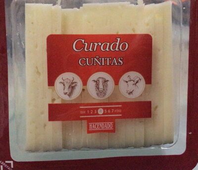 Queso curado cuñitas