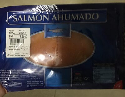 Salmón ahumado front packaging