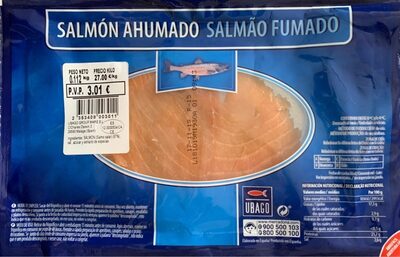 Salmón ahumado front packaging
