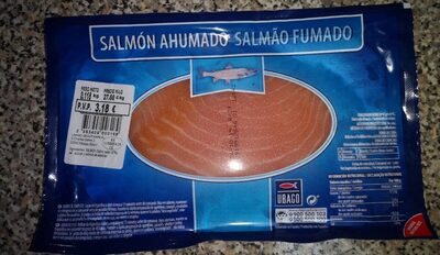 Salmón ahumado front packaging