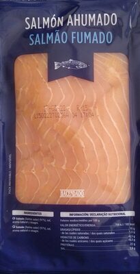Salmón ahumado front packaging