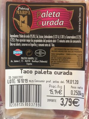 Paleta curada