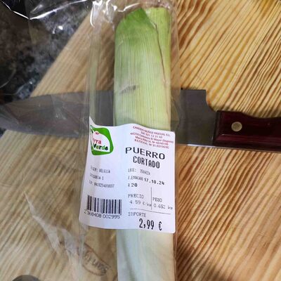 Puerro cortado