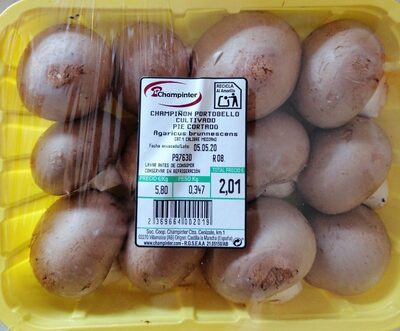 Champiñón portobello cultivado pie cortado