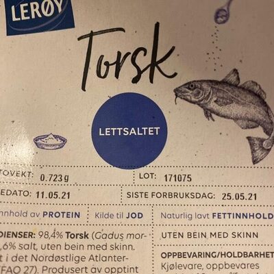 Torsk lettsaltet