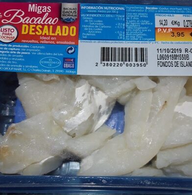 Migas de bacalao desalado