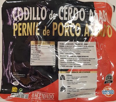 Codillo de cerdo asado front packaging