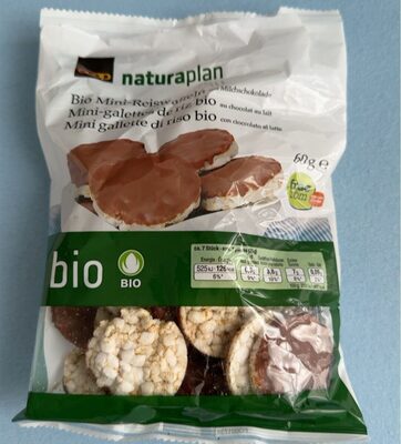 Mini-galettes de riz BIO au chocolat au lait