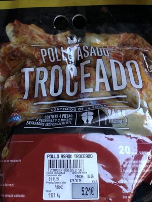 Pollo asado troceado