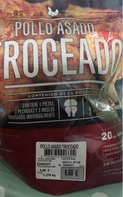 Pollo asado troceado