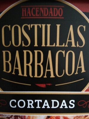 Costillas barbacoa cortadas front packaging