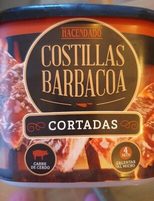 Costillas barbacoa cortadas front packaging