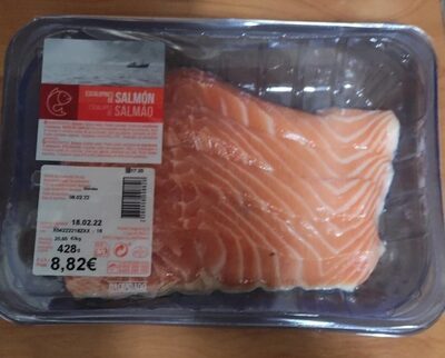 Escalopines de salmón front packaging