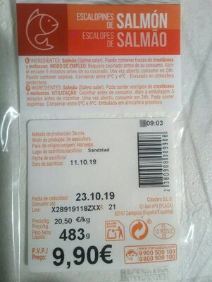 Escalopines de salmón