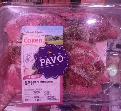 Chuleta marinada al ajillo