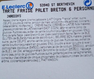 Tarte fraise palet breton