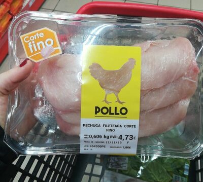 Pechuga fileteado corte fino front packaging