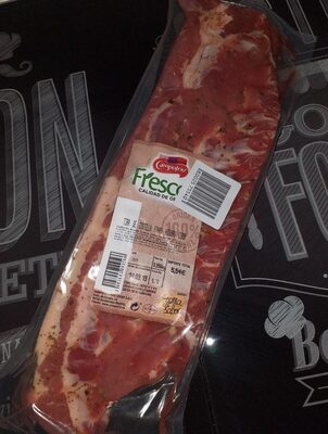 Tira de costilla finas hierbas cerdo front packaging