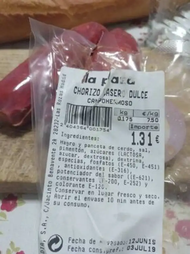 Unknown ingredients label