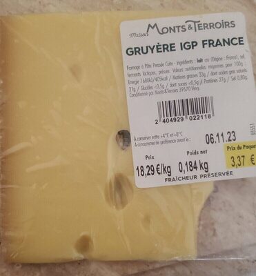 GRUYÈRE IGP FRANCE