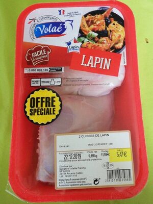 Cuisses de lapin volaé front packaging