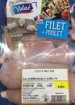 Filet de poulet front packaging