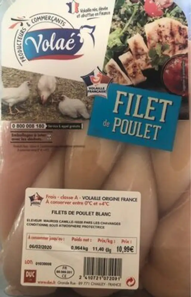 FILET DE POULET front packaging