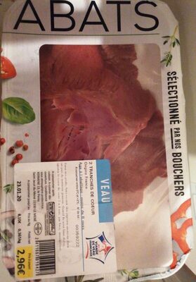 2 tranches de coeur de veau