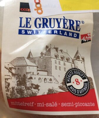 Gruyère mi-salé front packaging
