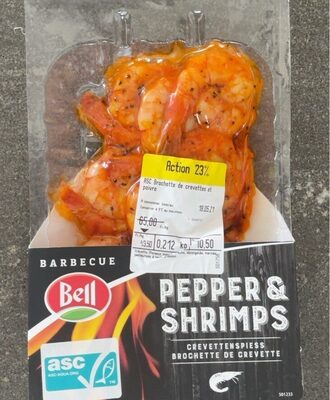 ASC Brochette de crevettes et poivre