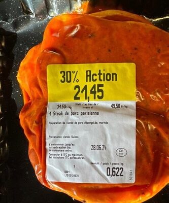 Steak de Porc parisienne