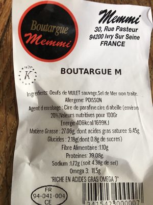 Boutargue front packaging