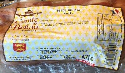 Pieds de porc cuit front packaging