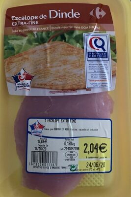 Escalope de dinde front packaging