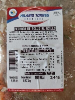 Pechuga de pollo al ajillo