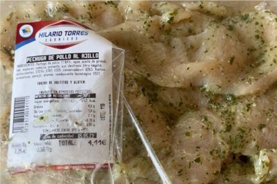 Pechuga de pollo al ajillo