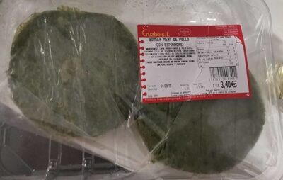 Burger de pollo con espinacas