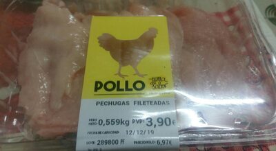 Pollo pechugas fileteadas