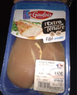 Filet de poulet front packaging
