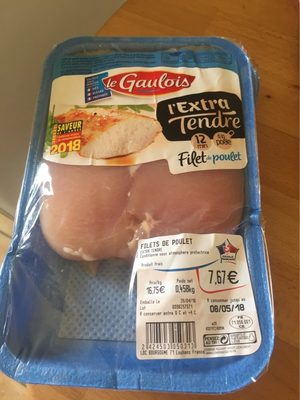 Filets de poulet front packaging