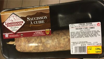 Saucisson à cuire front packaging