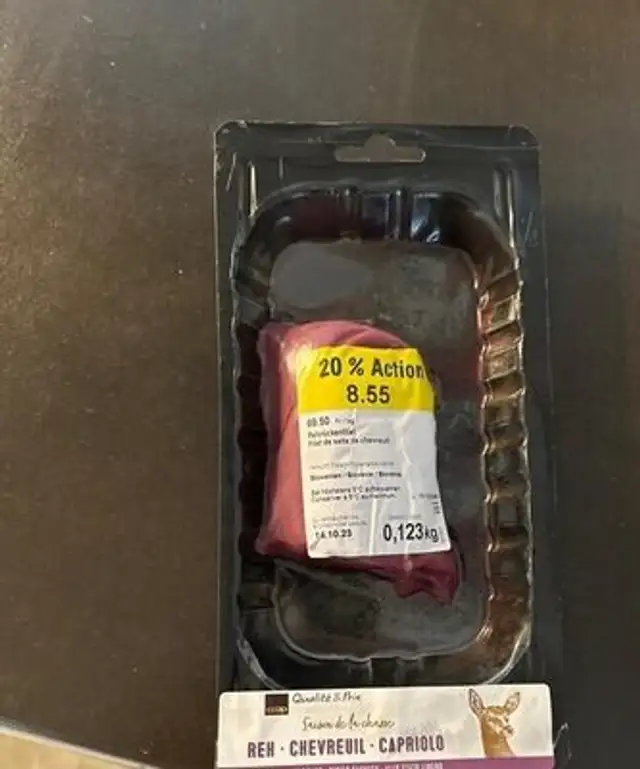 Filet de selle de chevreuil front packaging